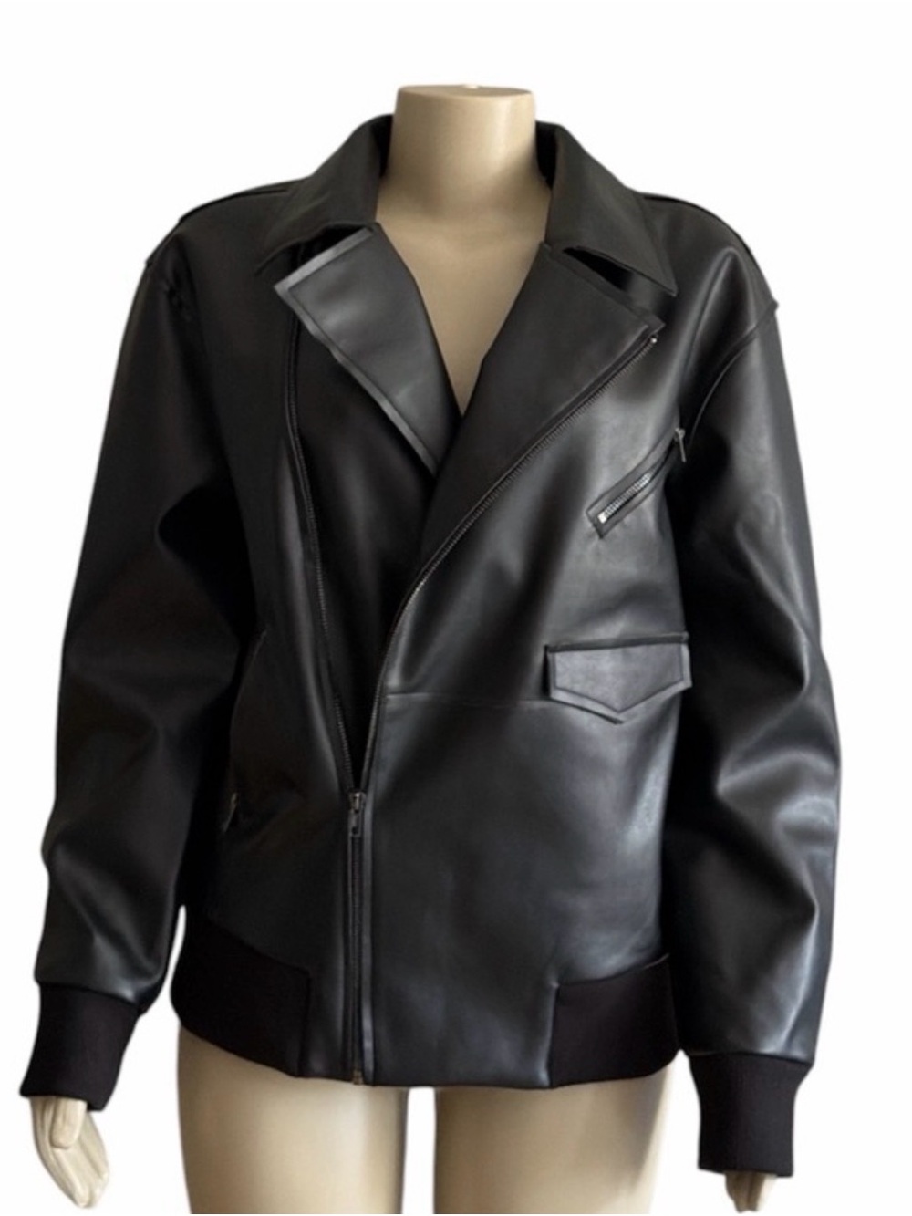 Fashion Nova Shotgun Rider Faux Leather Jacket for Women